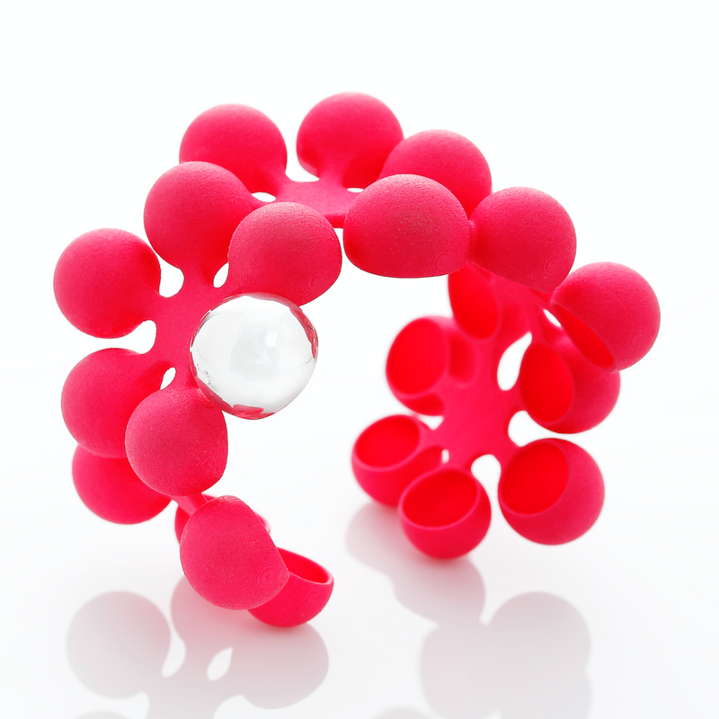 Bracelet "Snow Flowers 3D" Pink
