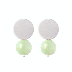 Earrings Roundy with Jade