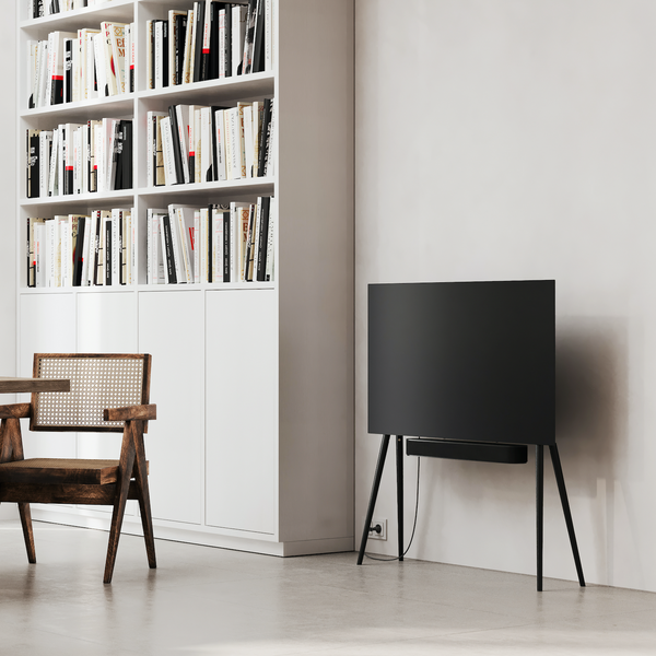 BIRCH / BLACK Wooden TV Stand