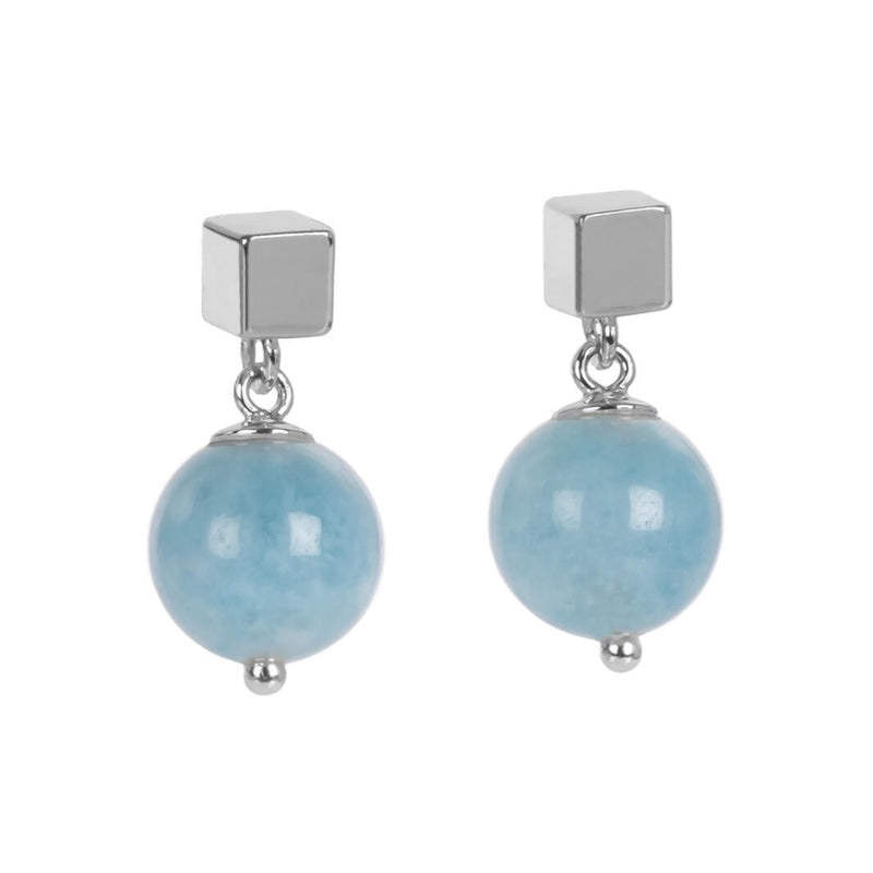 Earrings Solid Aquamarine