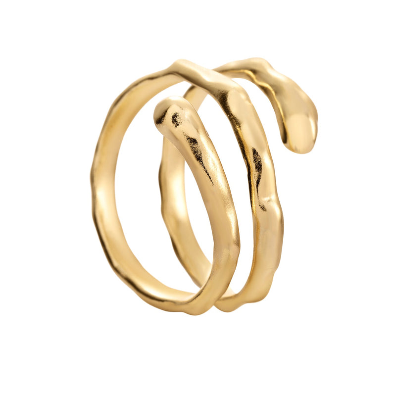 Spiral Resizable Golden Ring