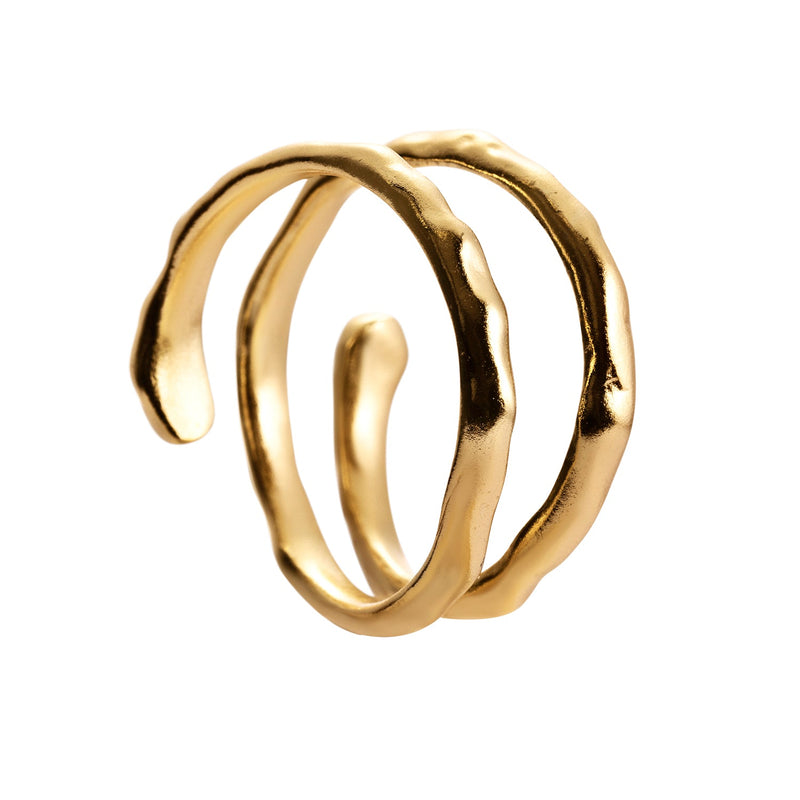 Spiral Resizable Golden Ring