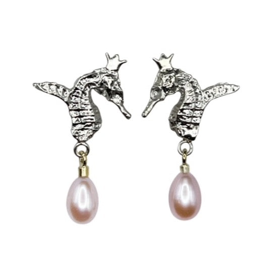 HIPPO COUTURE Earrings "Hippo Cold Pink Pearl"