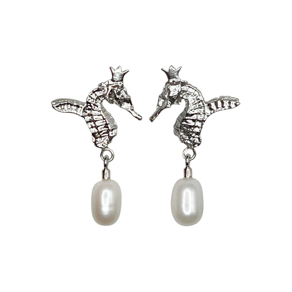 HIPPO COUTURE Earrings "Hippo White Pearl"