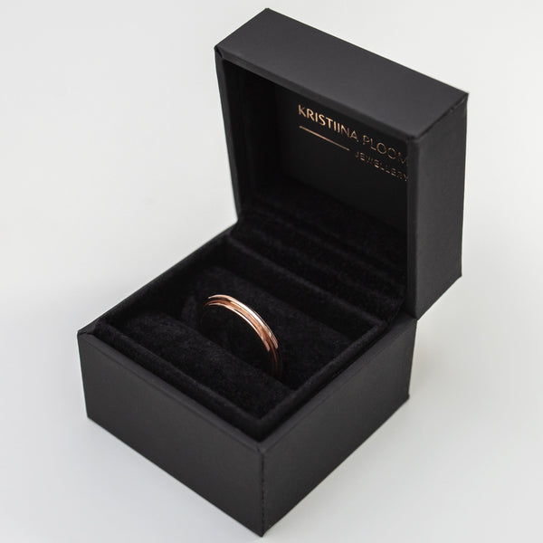 LINEAR Ring in Rose Gold 585