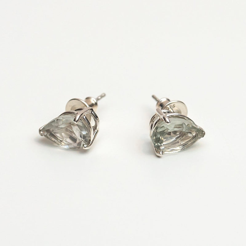 Green Amethyst & Sterling Silver earrings - Ehestu's Special Edition