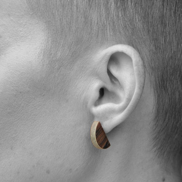 Stud Earrings "Half Moon"