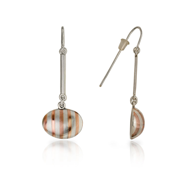 Earrings "Copper Stripe"