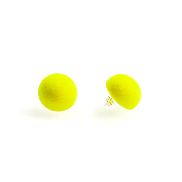 Plüsch Earrings "Acid Yellow" S