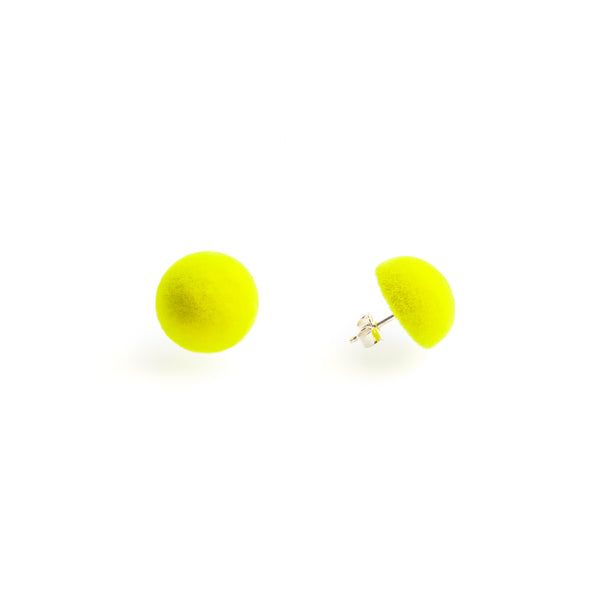 Plüsch Earrings "Acid Yellow" XS