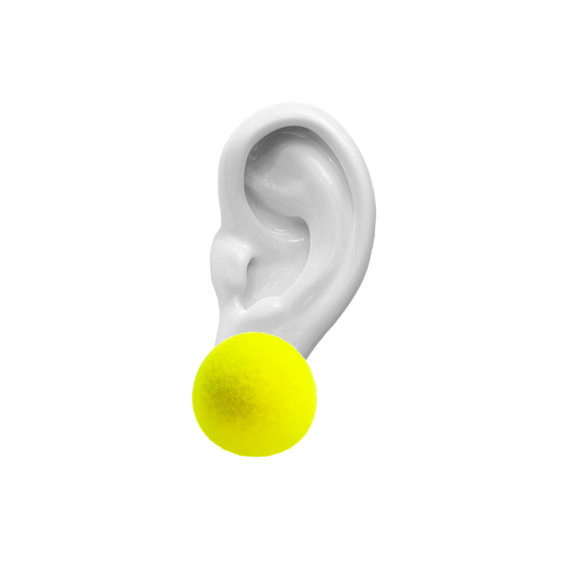 Plüsch Earrings "Acid Yellow" M