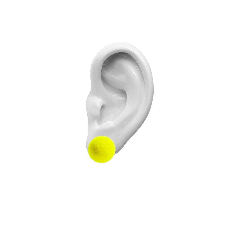 Plüsch Earrings "Acid Yellow" XS