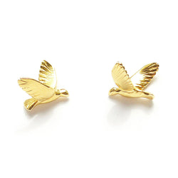 Birds Earrings "Gold Yellow"
