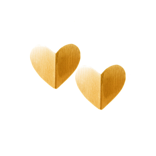 Gold Heart Earrings