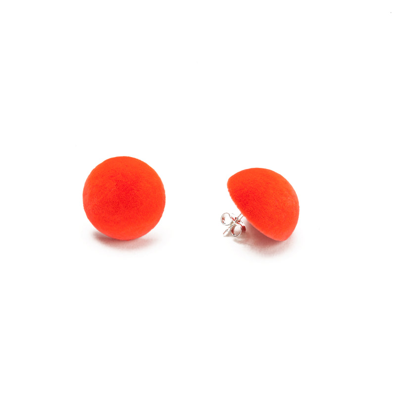 Plüsch Earrings "Crazy Orange" S