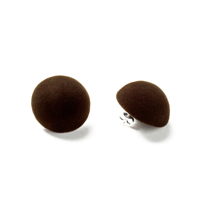 Plüsch Earrings "Dark Chocolate" M