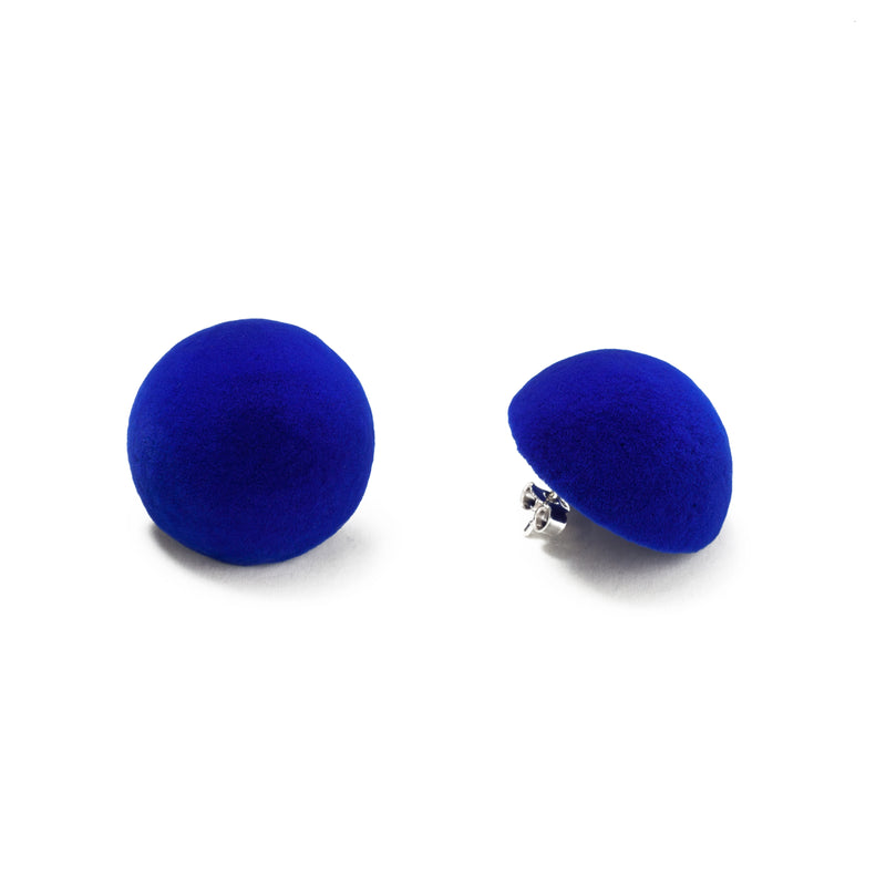 Plüsch Earrings "Electric Blue" M