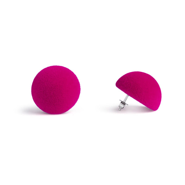 Plüsch Earrings "Fuchsia" M