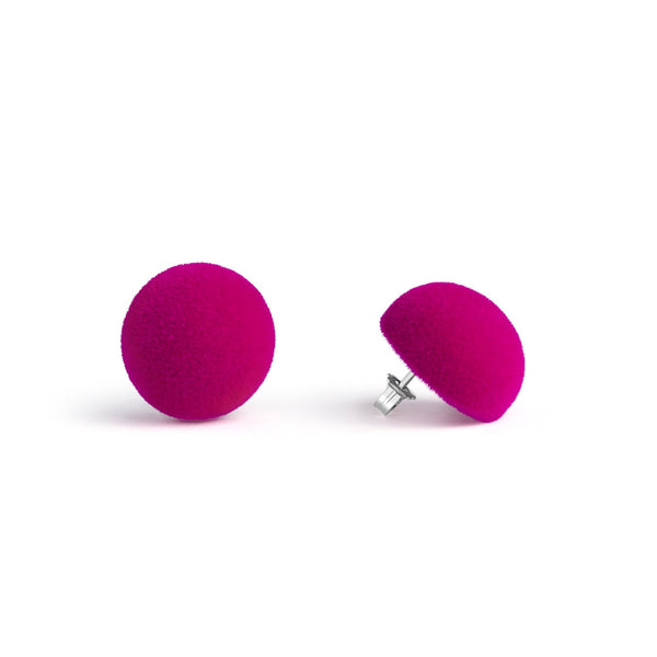 Plüsch Earrings "Fuchsia" S