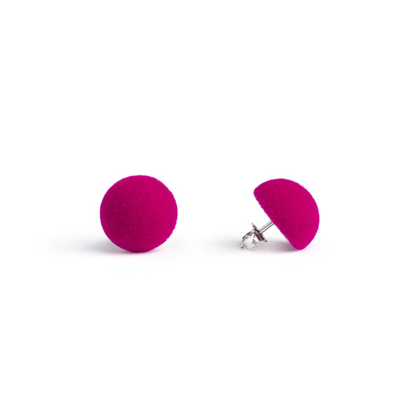 Plüsch Earrings "Fuchsia" XS