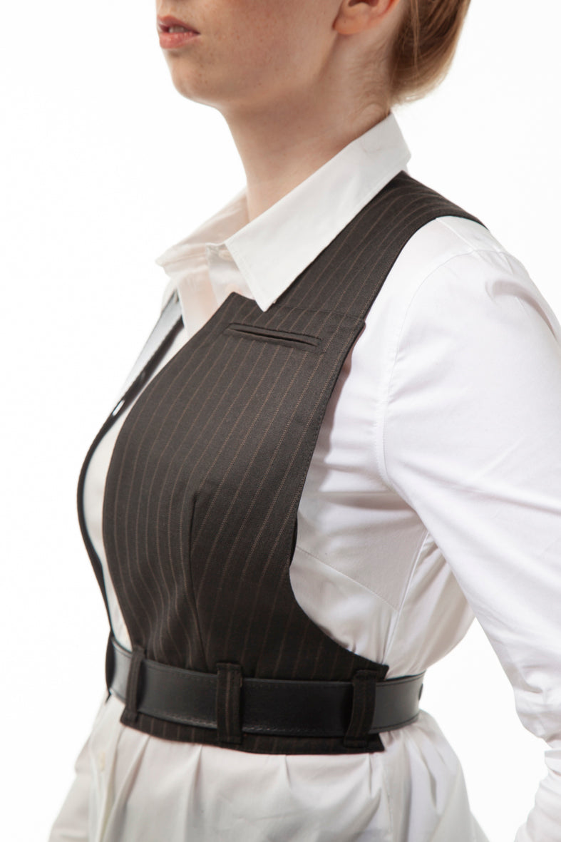 Vest-Accessory Grey Stripes