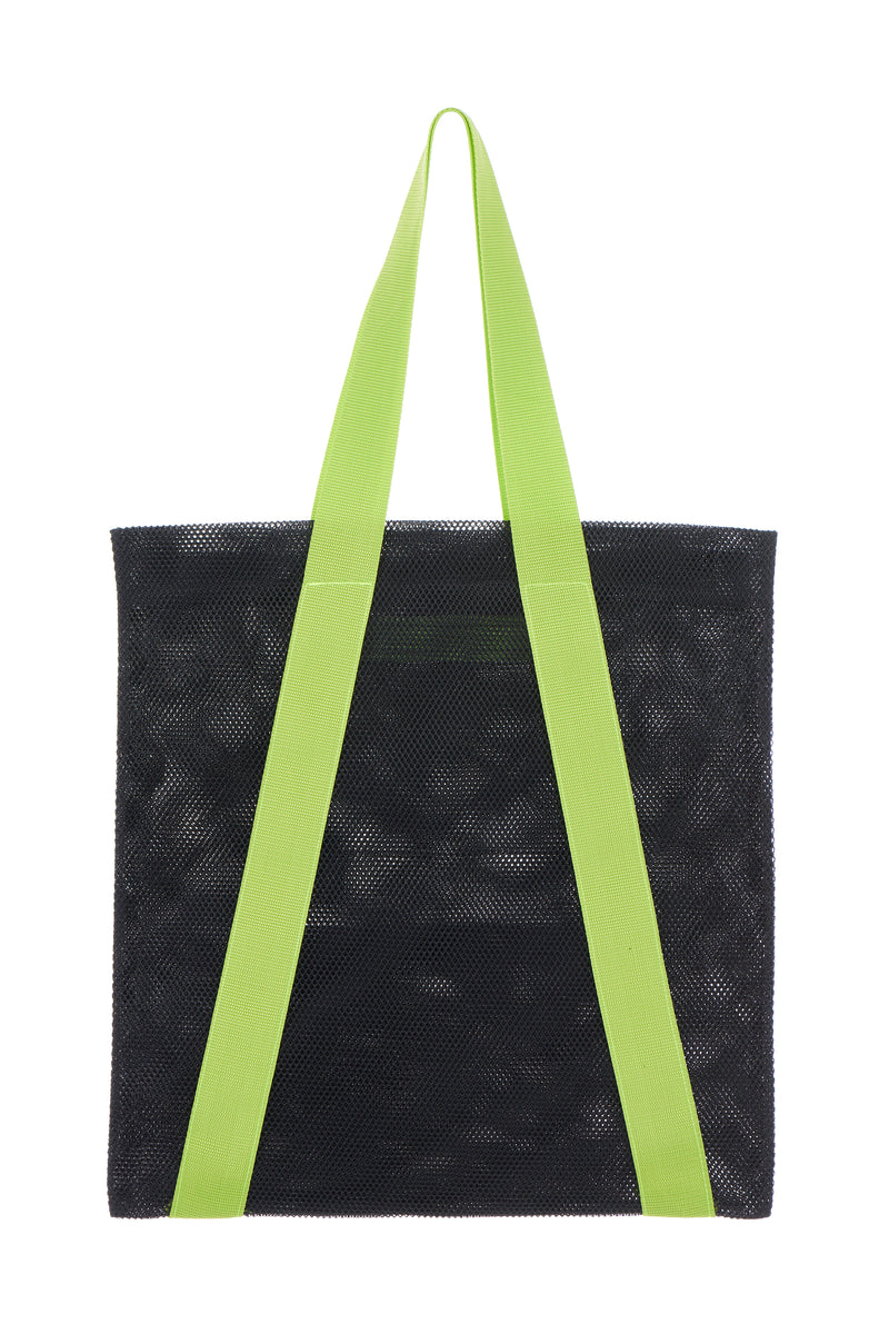Carrier Bag "HANNA" with Neon Green Straps