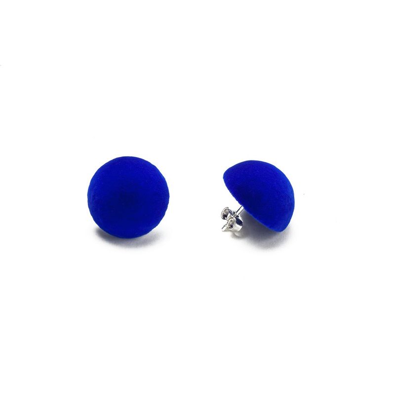 Plüsch Earrings "Electric Blue" S