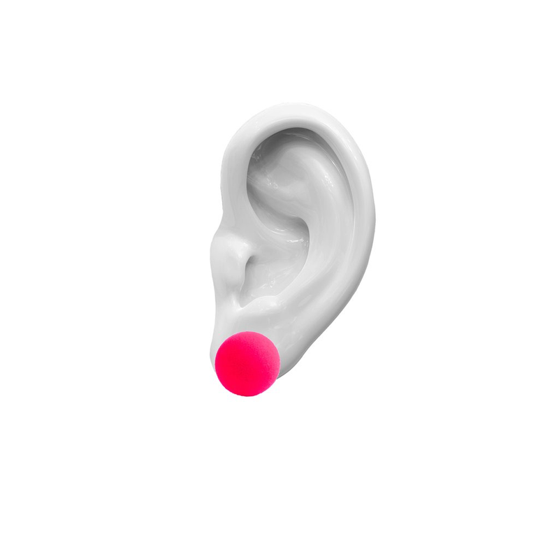 Plüsch Earrings "Neon Pink" XS