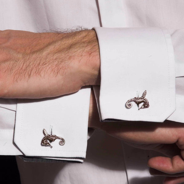 HIPPO COUTURE Cufflinks "Hippocamp Dark"