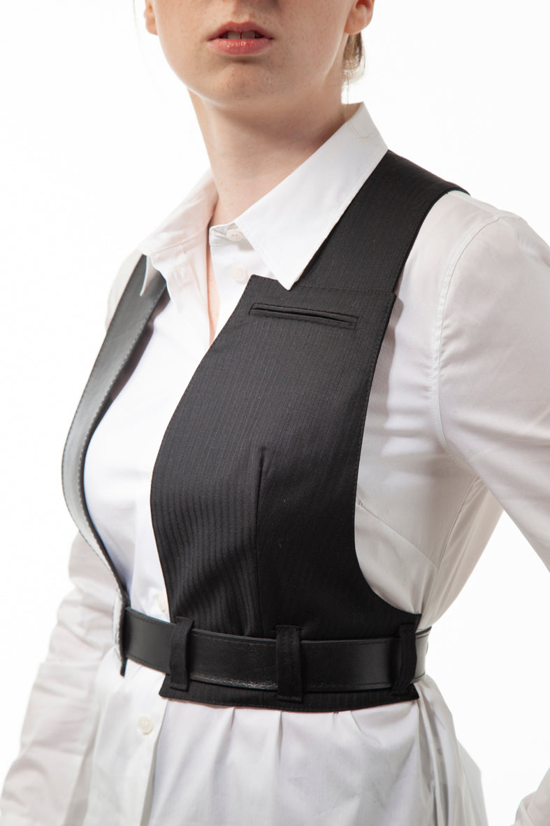 Vest-Accessory Black Stripes