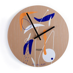 Wall Clock "Oaky Abstract"