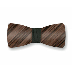 Wooden Bow Tie "Dark Olive+Black"