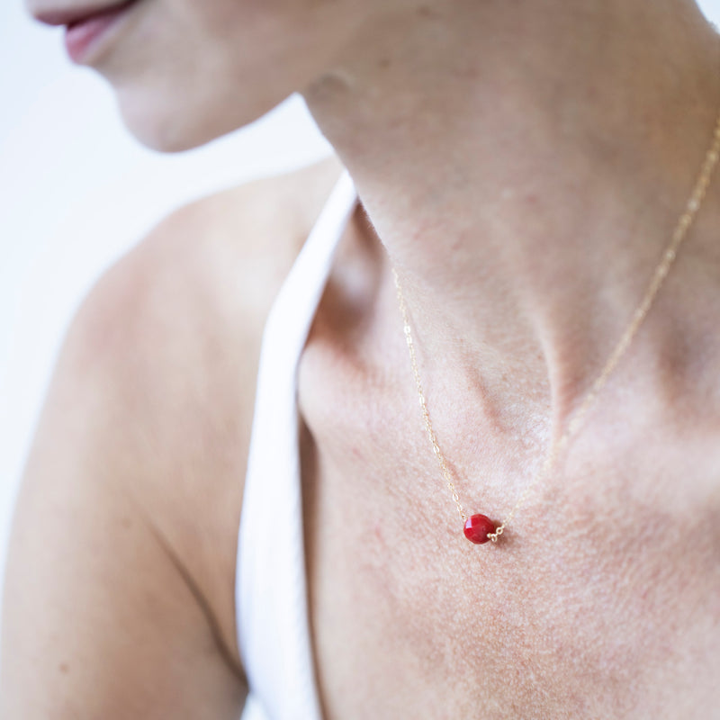 Petite Coco Necklace "Red Coral"
