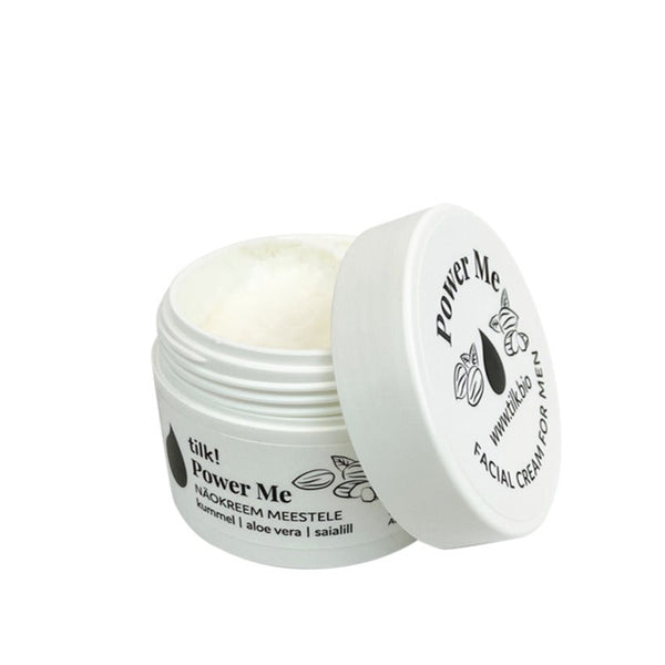 Power Me moisturising and calming face cream with Aloe vera for men