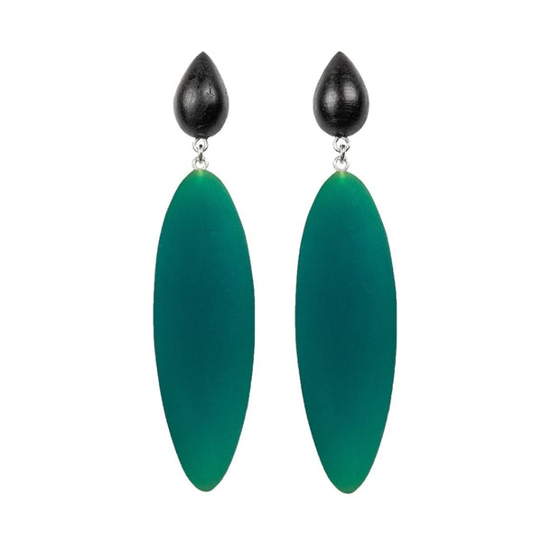 Nymphe Earrings "Ocean Green"