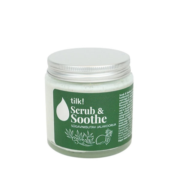 Scrub & Soothe rejuvenating foot scrub with nettle and juniper extracts