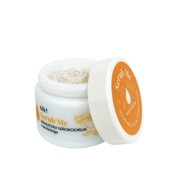 Scrub Me moisturising and nourishing face exfoliator with tangerine for all skin types