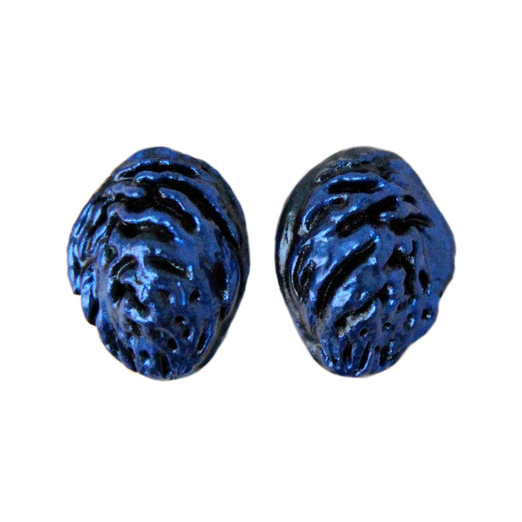 Exotic Fruit Earrings "Black Blue"