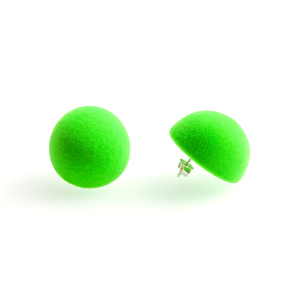 Plüsch Earrings "Toxic Green" M