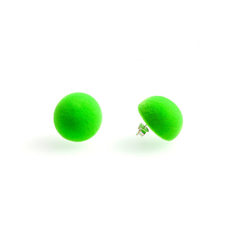 Plüsch Earrings "Toxic Green" S